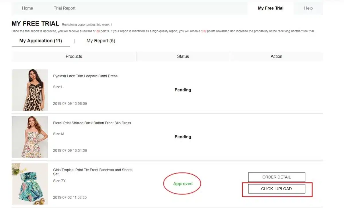 Shein points and rewards for reviews